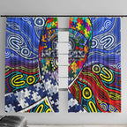 Autism Awareness Australia North Melbourne Kangaroos Window Curtain Aboriginal Indigenous Art