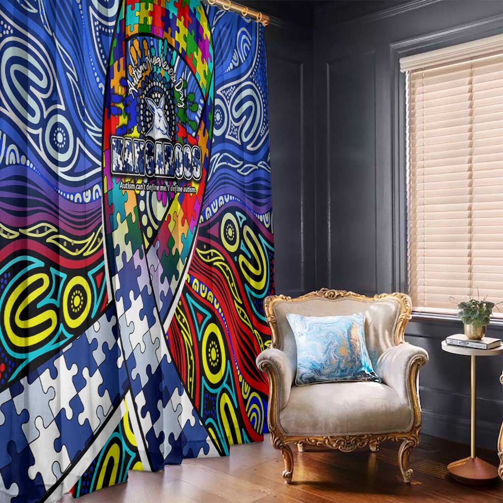 Autism Awareness Australia North Melbourne Kangaroos Window Curtain Aboriginal Indigenous Art