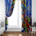 Autism Awareness Australia North Melbourne Kangaroos Window Curtain Aboriginal Indigenous Art