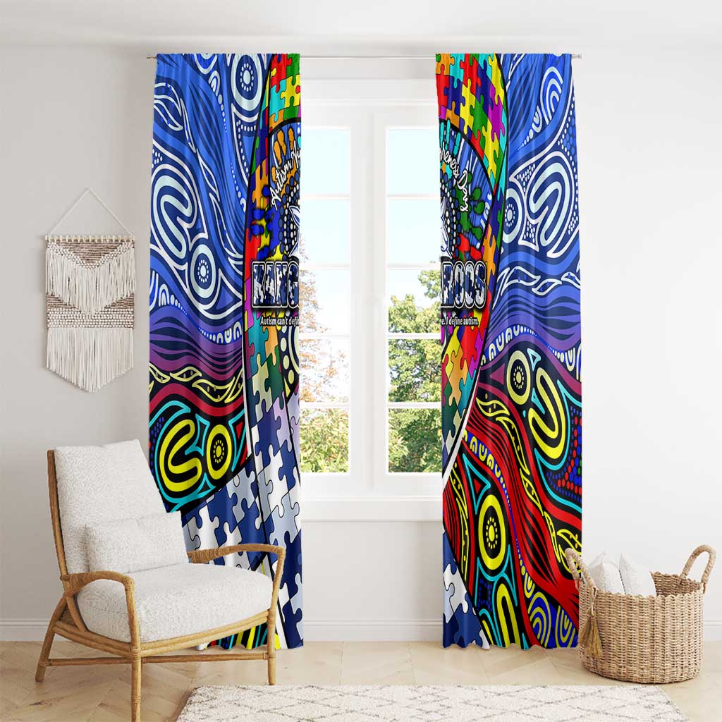 Autism Awareness Australia North Melbourne Kangaroos Window Curtain Aboriginal Indigenous Art
