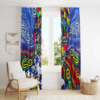 Autism Awareness Australia North Melbourne Kangaroos Window Curtain Aboriginal Indigenous Art