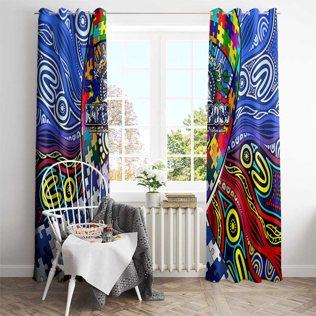 Autism Awareness Australia North Melbourne Kangaroos Window Curtain Aboriginal Indigenous Art