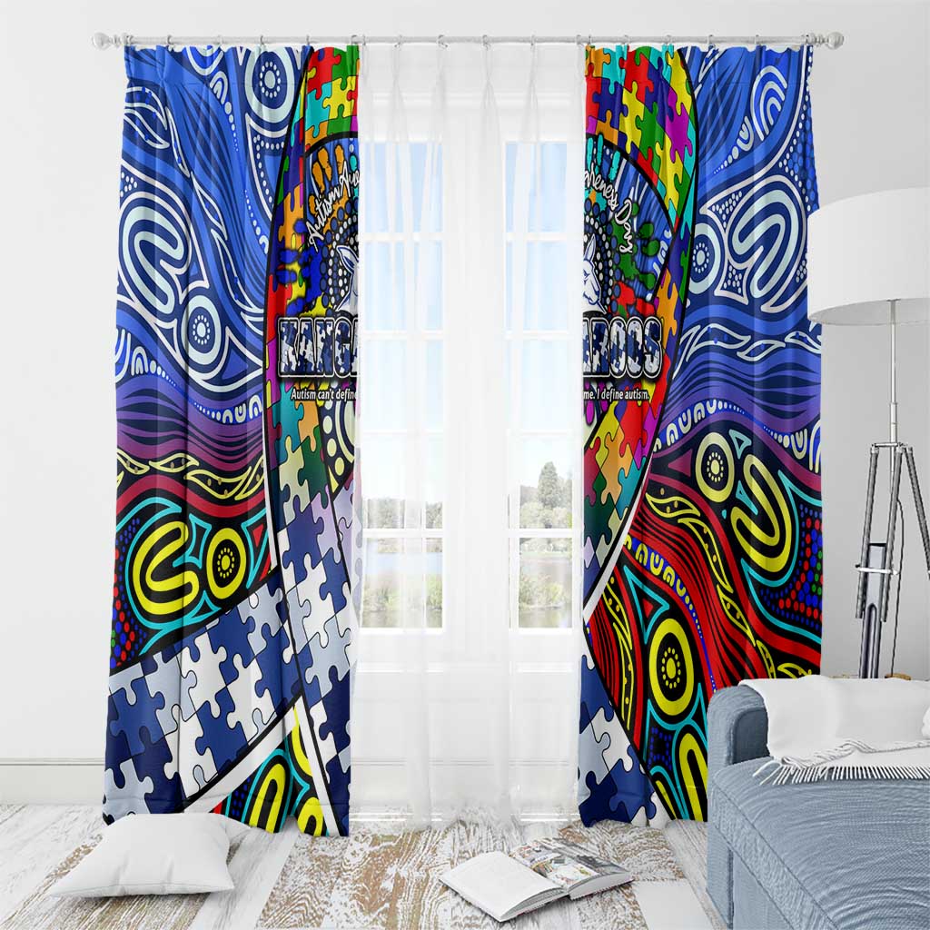 Autism Awareness Australia North Melbourne Kangaroos Window Curtain Aboriginal Indigenous Art
