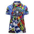 Autism Awareness Australia North Melbourne Kangaroos Women Polo Shirt Aboriginal Indigenous Art