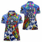 Autism Awareness Australia North Melbourne Kangaroos Women Polo Shirt Aboriginal Indigenous Art