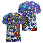 Autism Awareness Australia North Melbourne Kangaroos Women V-Neck T-Shirt Aboriginal Indigenous Art