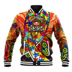 Autism Awareness Australia Gold Coast Suns Baseball Jacket Aboriginal Indigenous Art