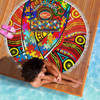 Autism Awareness Australia Gold Coast Suns Beach Blanket Aboriginal Indigenous Art