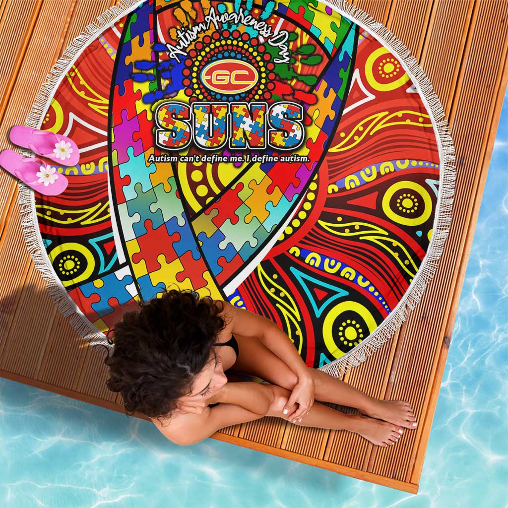 Autism Awareness Australia Gold Coast Suns Beach Blanket Aboriginal Indigenous Art
