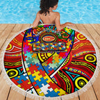 Autism Awareness Australia Gold Coast Suns Beach Blanket Aboriginal Indigenous Art