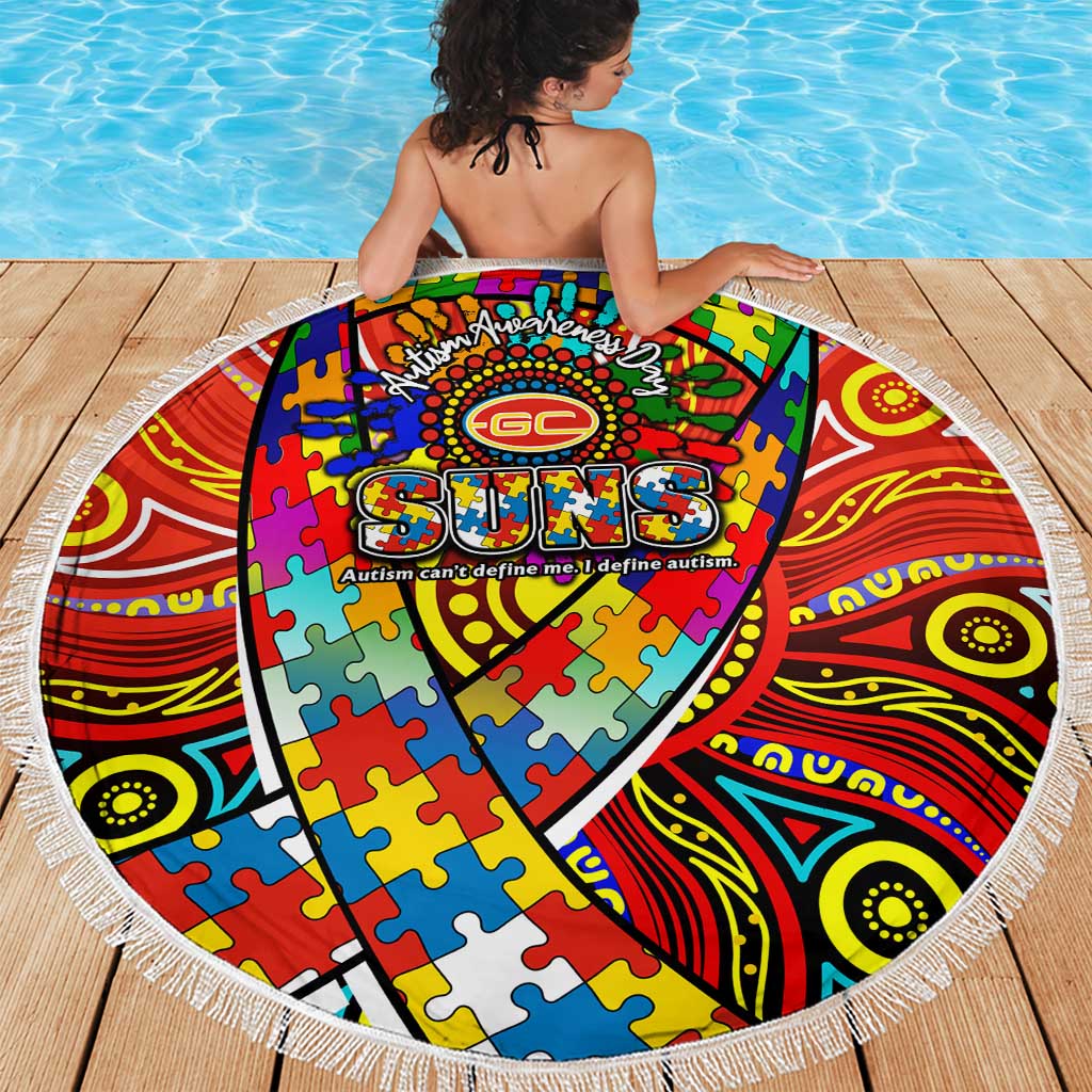 Autism Awareness Australia Gold Coast Suns Beach Blanket Aboriginal Indigenous Art