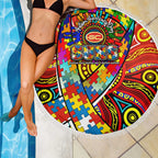 Autism Awareness Australia Gold Coast Suns Beach Blanket Aboriginal Indigenous Art