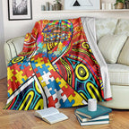 Autism Awareness Australia Gold Coast Suns Blanket Aboriginal Indigenous Art