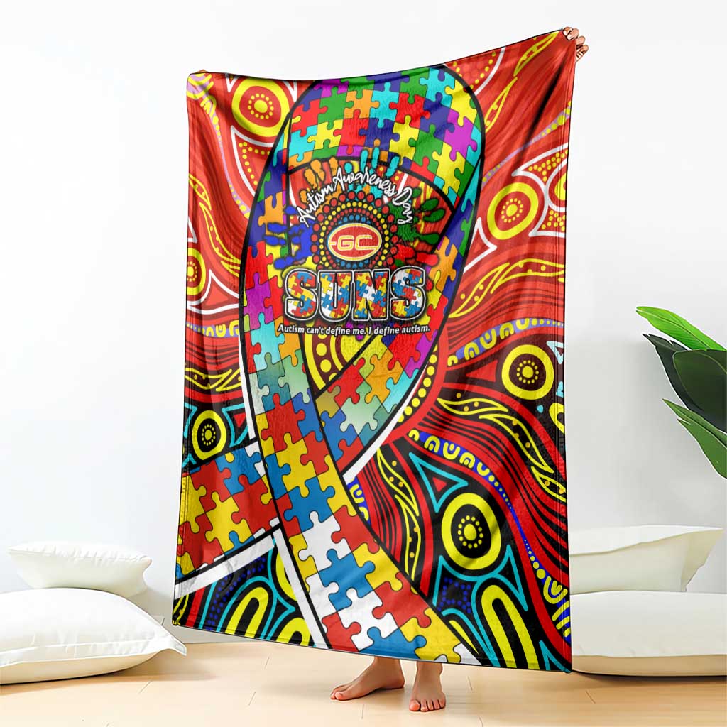 Autism Awareness Australia Gold Coast Suns Blanket Aboriginal Indigenous Art