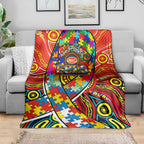 Autism Awareness Australia Gold Coast Suns Blanket Aboriginal Indigenous Art