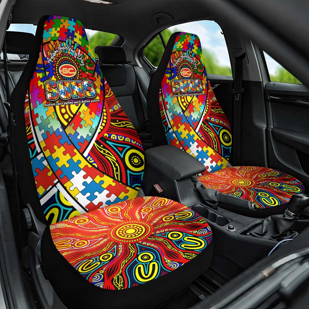Autism Awareness Australia Gold Coast Suns Car Seat Cover Aboriginal Indigenous Art
