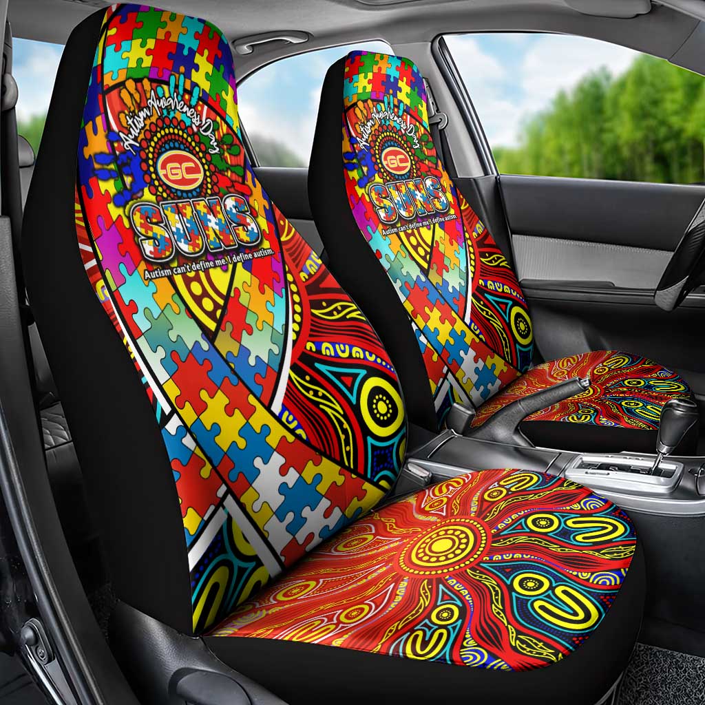 Autism Awareness Australia Gold Coast Suns Car Seat Cover Aboriginal Indigenous Art