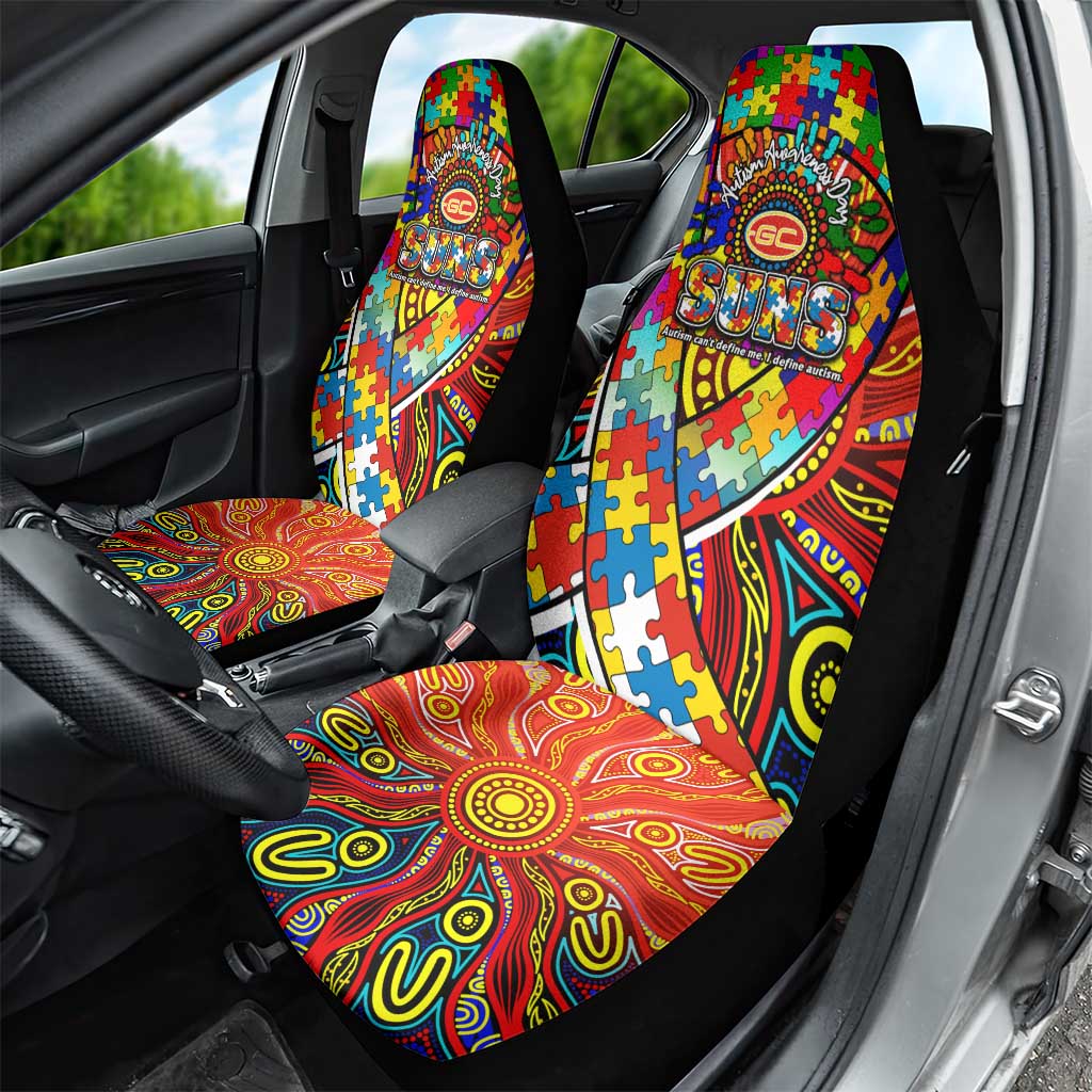 Autism Awareness Australia Gold Coast Suns Car Seat Cover Aboriginal Indigenous Art