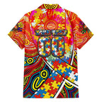 Autism Awareness Australia Gold Coast Suns Family Matching Summer Maxi Dress and Hawaiian Shirt Aboriginal Indigenous Art