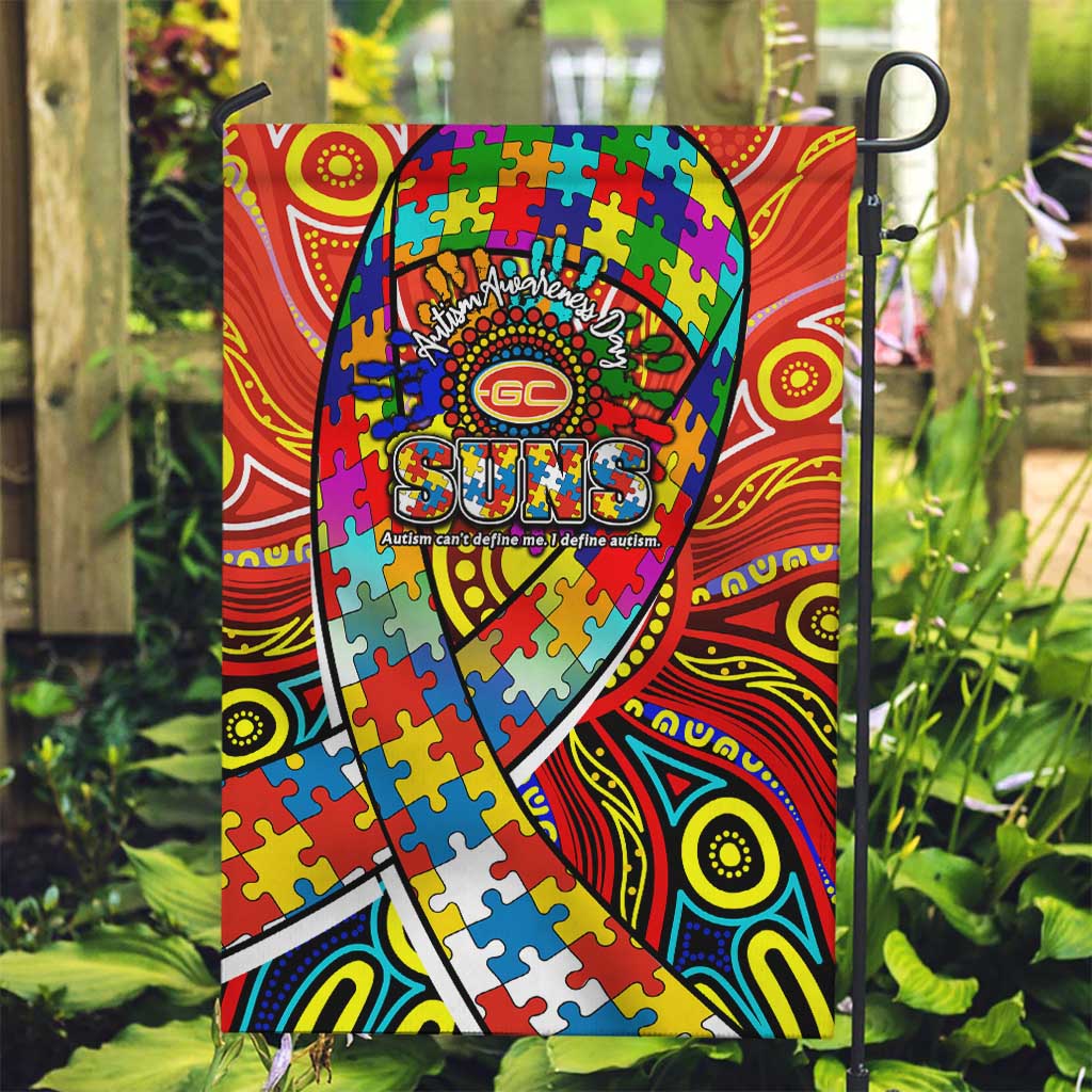 Autism Awareness Australia Gold Coast Suns Garden Flag Aboriginal Indigenous Art