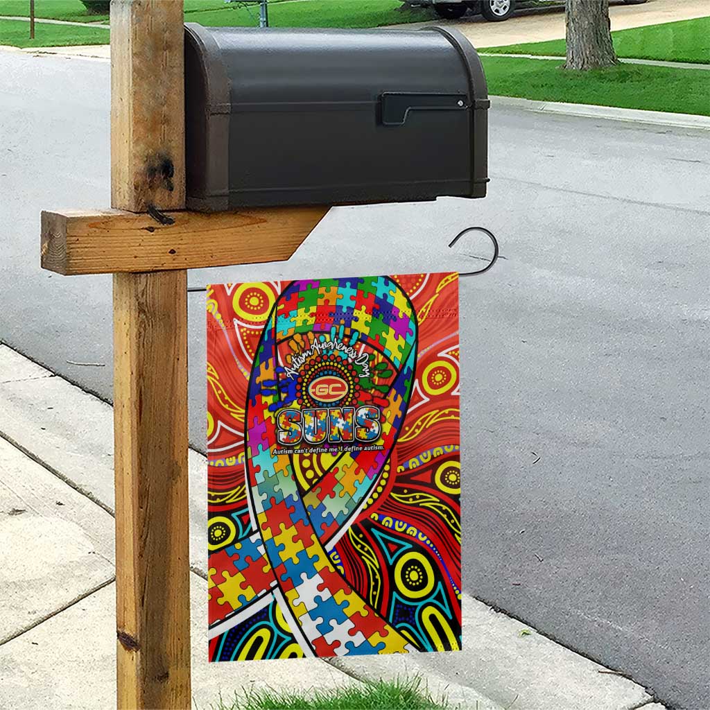 Autism Awareness Australia Gold Coast Suns Garden Flag Aboriginal Indigenous Art