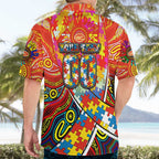 Autism Awareness Australia Gold Coast Suns Hawaiian Shirt Aboriginal Indigenous Art