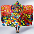 Autism Awareness Australia Gold Coast Suns Hooded Blanket Aboriginal Indigenous Art