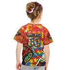 Autism Awareness Australia Gold Coast Suns Kid T Shirt Aboriginal Indigenous Art
