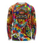 Autism Awareness Australia Gold Coast Suns Long Sleeve Shirt Aboriginal Indigenous Art