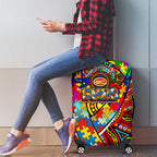 Autism Awareness Australia Gold Coast Suns Luggage Cover Aboriginal Indigenous Art