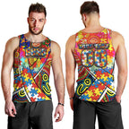 Autism Awareness Australia Gold Coast Suns Men Tank Top Aboriginal Indigenous Art