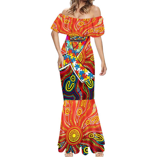 Autism Awareness Australia Gold Coast Suns Mermaid Dress Aboriginal Indigenous Art