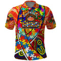 Autism Awareness Australia Gold Coast Suns Polo Shirt Aboriginal Indigenous Art