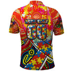 Autism Awareness Australia Gold Coast Suns Polo Shirt Aboriginal Indigenous Art