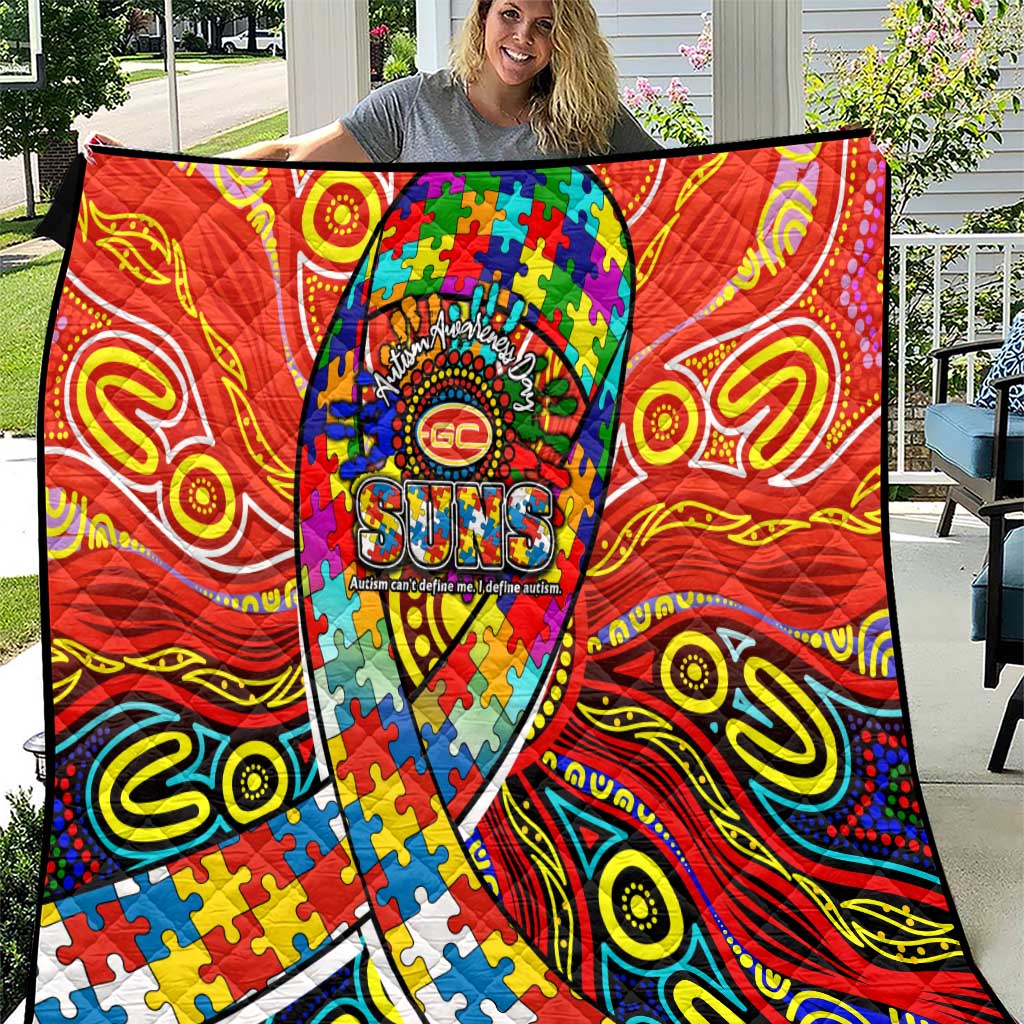 Autism Awareness Australia Gold Coast Suns Quilt Aboriginal Indigenous Art