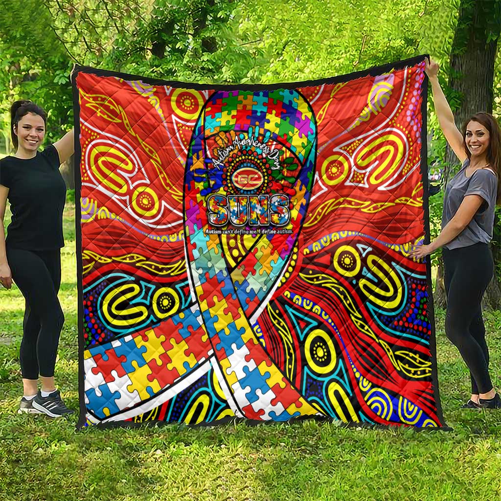 Autism Awareness Australia Gold Coast Suns Quilt Aboriginal Indigenous Art