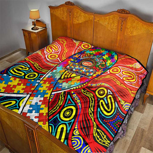 Autism Awareness Australia Gold Coast Suns Quilt Aboriginal Indigenous Art
