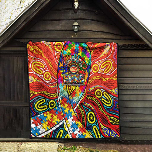 Autism Awareness Australia Gold Coast Suns Quilt Aboriginal Indigenous Art