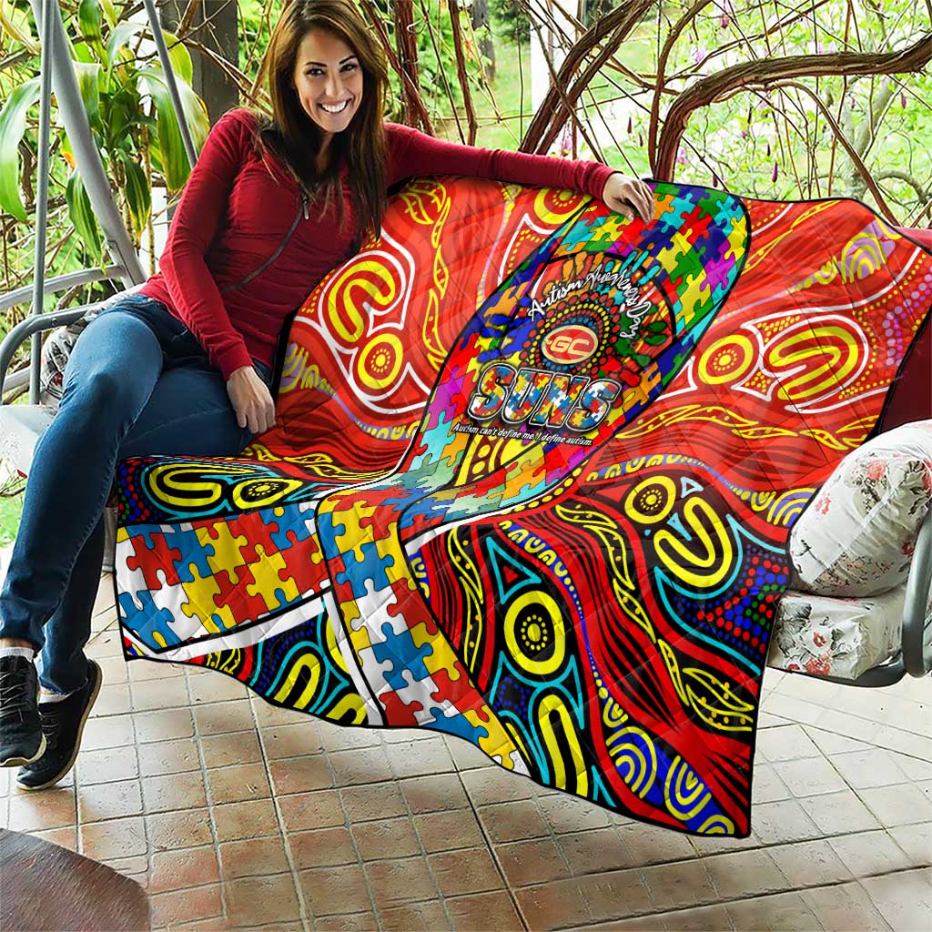 Autism Awareness Australia Gold Coast Suns Quilt Aboriginal Indigenous Art