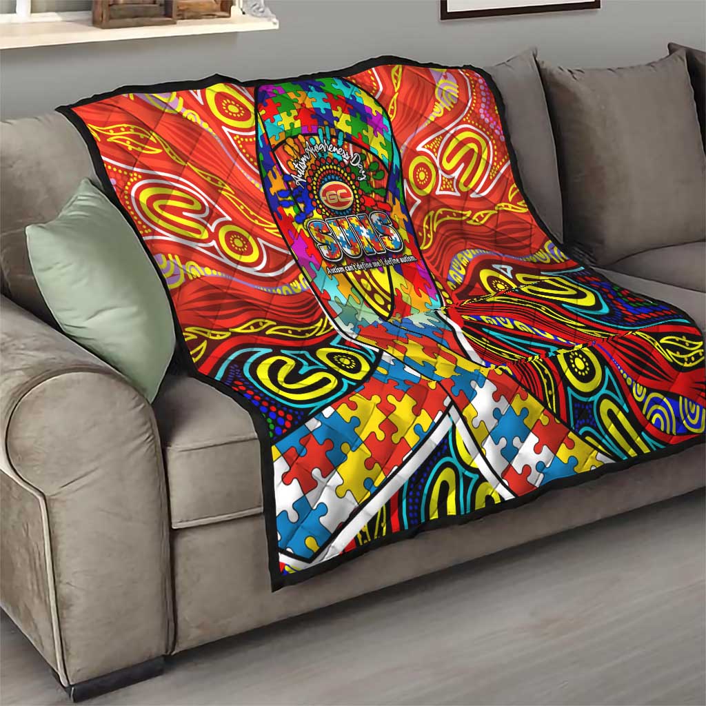 Autism Awareness Australia Gold Coast Suns Quilt Aboriginal Indigenous Art