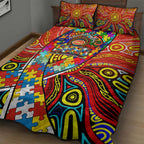 Autism Awareness Australia Gold Coast Suns Quilt Bed Set Aboriginal Indigenous Art