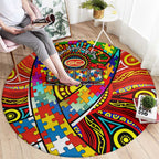 Autism Awareness Australia Gold Coast Suns Round Carpet Aboriginal Indigenous Art