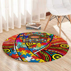Autism Awareness Australia Gold Coast Suns Round Carpet Aboriginal Indigenous Art