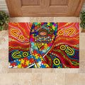 Autism Awareness Australia Gold Coast Suns Rubber Doormat Aboriginal Indigenous Art