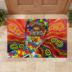 Autism Awareness Australia Gold Coast Suns Rubber Doormat Aboriginal Indigenous Art