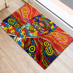 Autism Awareness Australia Gold Coast Suns Rubber Doormat Aboriginal Indigenous Art