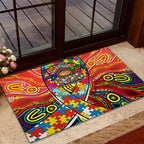Autism Awareness Australia Gold Coast Suns Rubber Doormat Aboriginal Indigenous Art