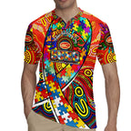 Autism Awareness Australia Gold Coast Suns Rugby Jersey Aboriginal Indigenous Art