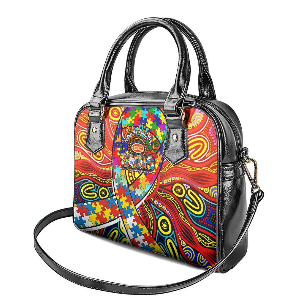 Autism Awareness Australia Gold Coast Suns Shoulder Handbag Aboriginal Indigenous Art