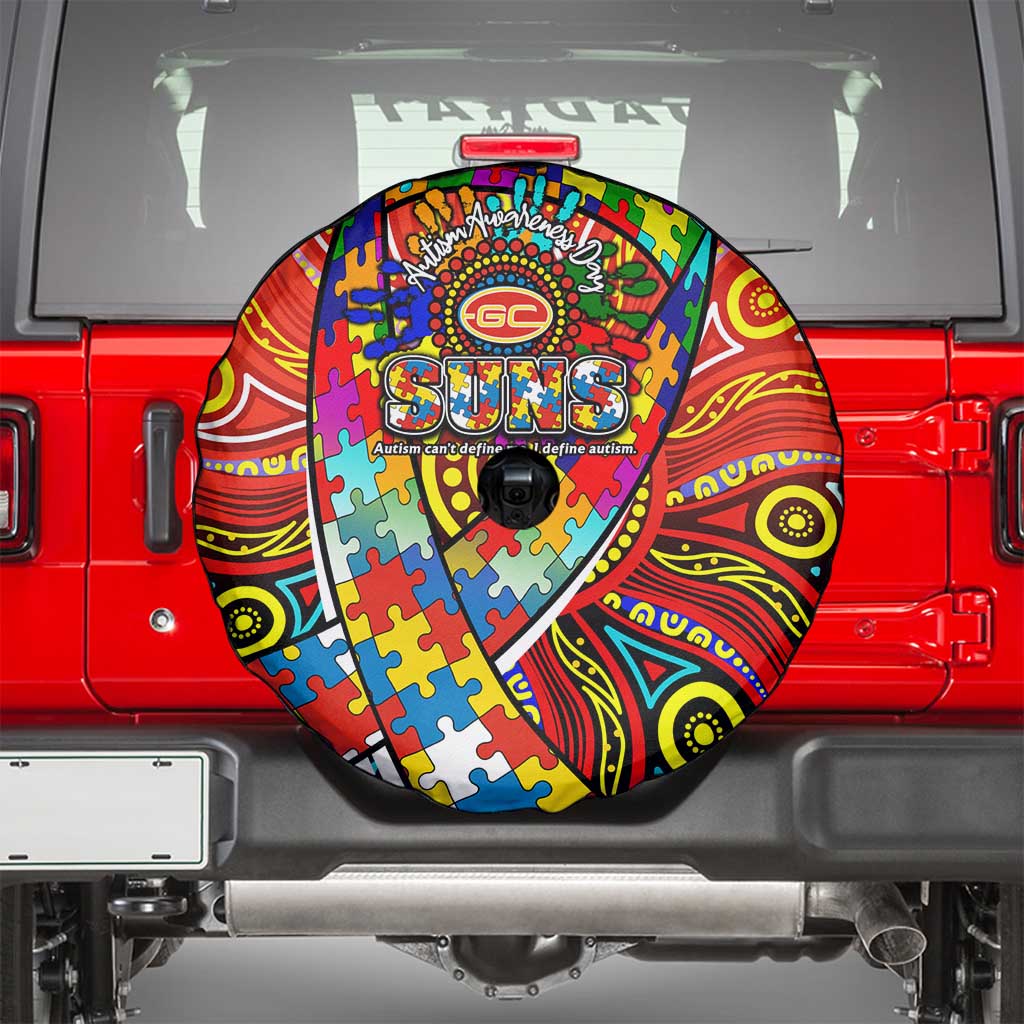 Autism Awareness Australia Gold Coast Suns Spare Tire Cover Aboriginal Indigenous Art